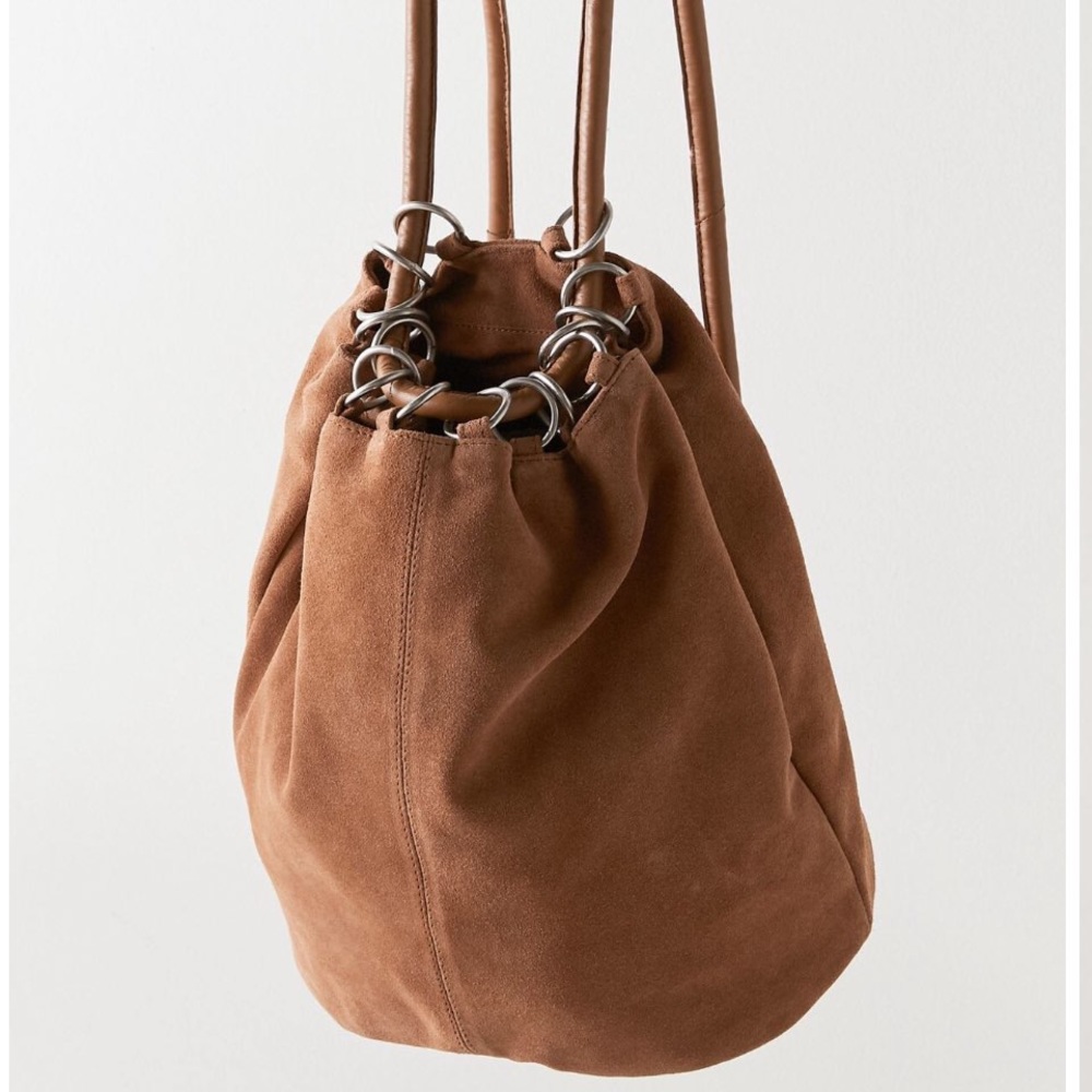 NWT UO Suede Backpack w/ Loop Ring Detail - Picture 3 of 6